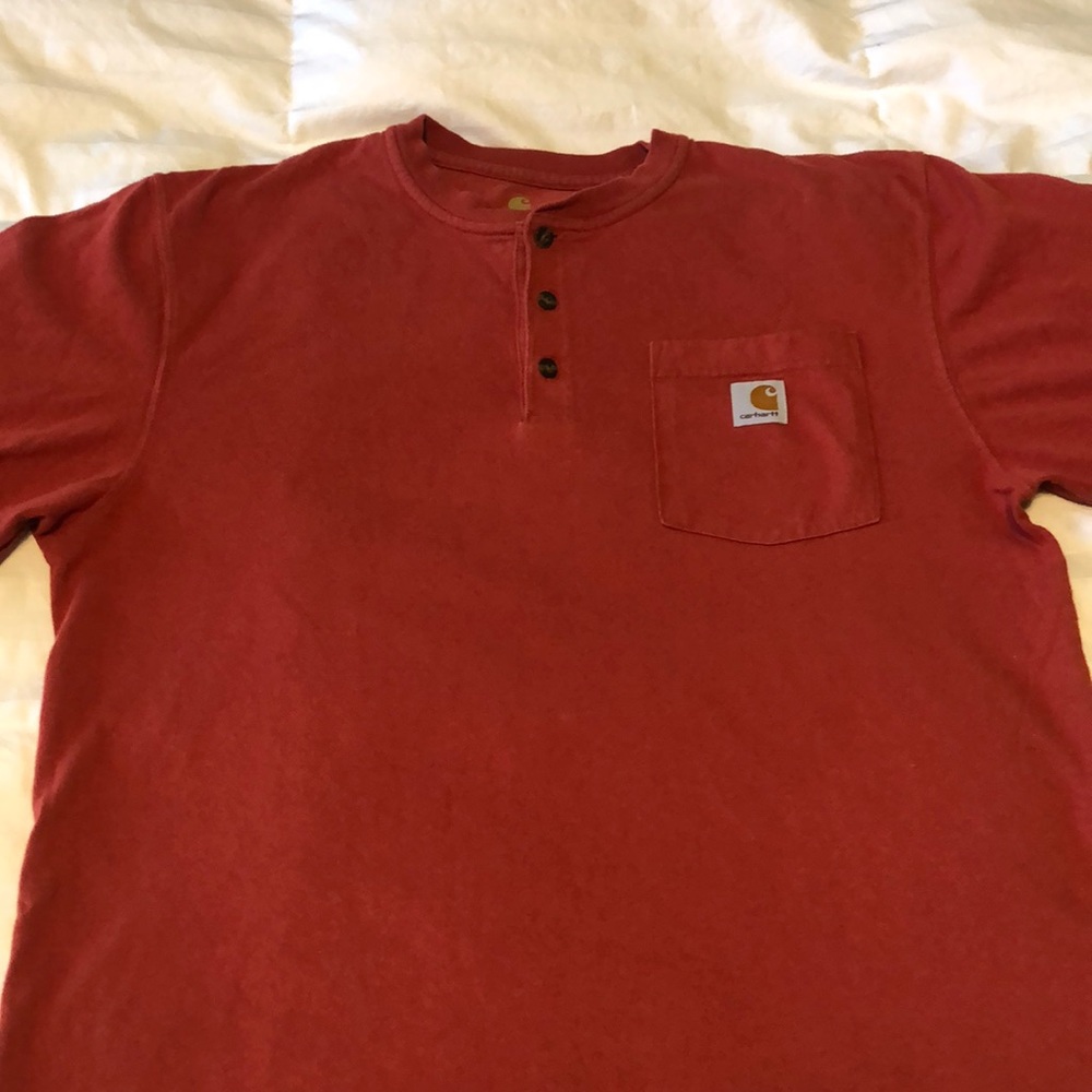 Men’s Loose Fit Heavyweight LS Pocket Carhartt Henley T- Shirt
